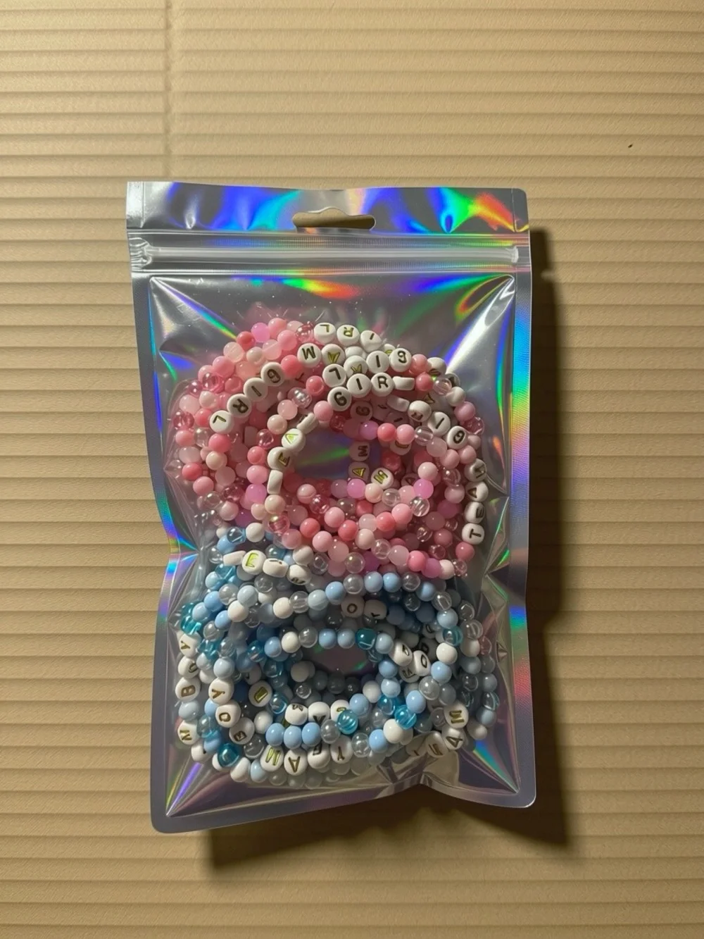Gender Reveal Party TEAM BOY / TEAM GIRL Beaded Bracelets | 20pc